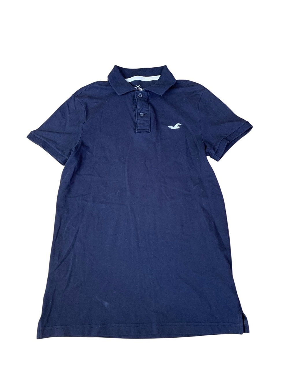 3/$15 Hollister Advanced Stretch Polo Shirt | Navy Blue | Size S